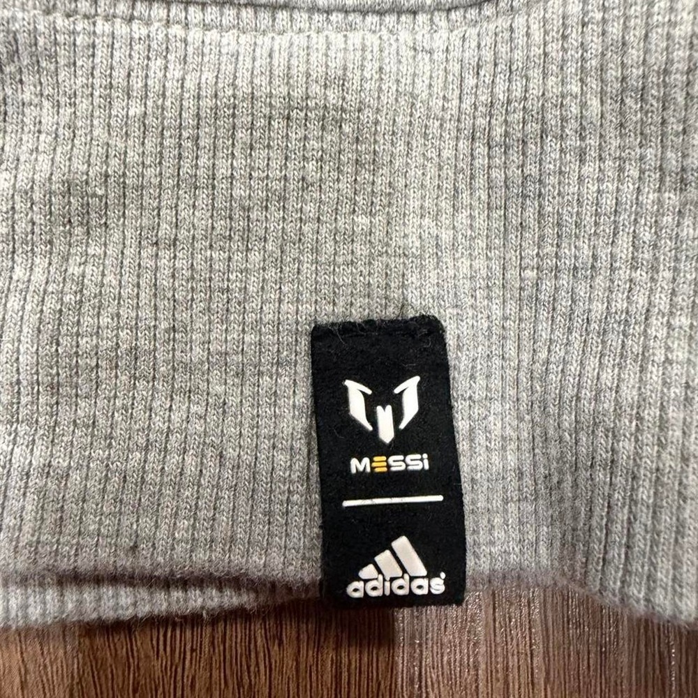 Adidas Messi gray zip-up hoodie - Picture 4 of 6